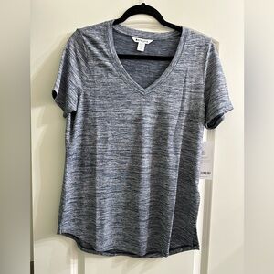 Athleta Breezy Heather Scoop V Tee, size medium